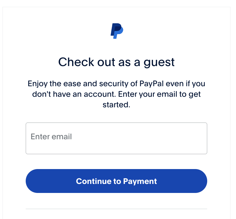 paypal guest email